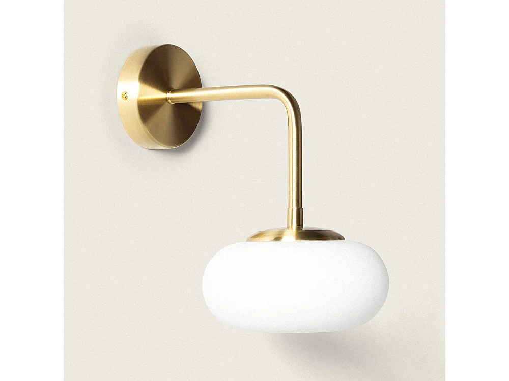 Kriss - Applique murale en verre et métal - Laiton