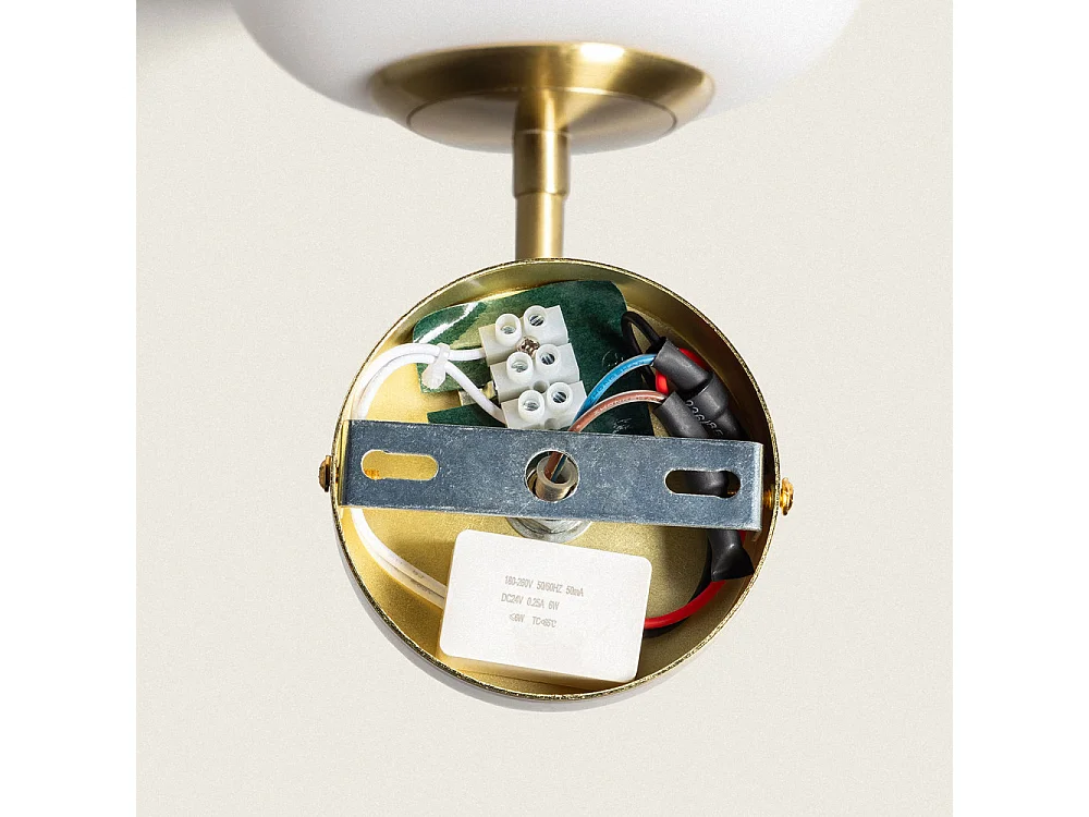 Kriss - Applique murale en verre et métal - Laiton