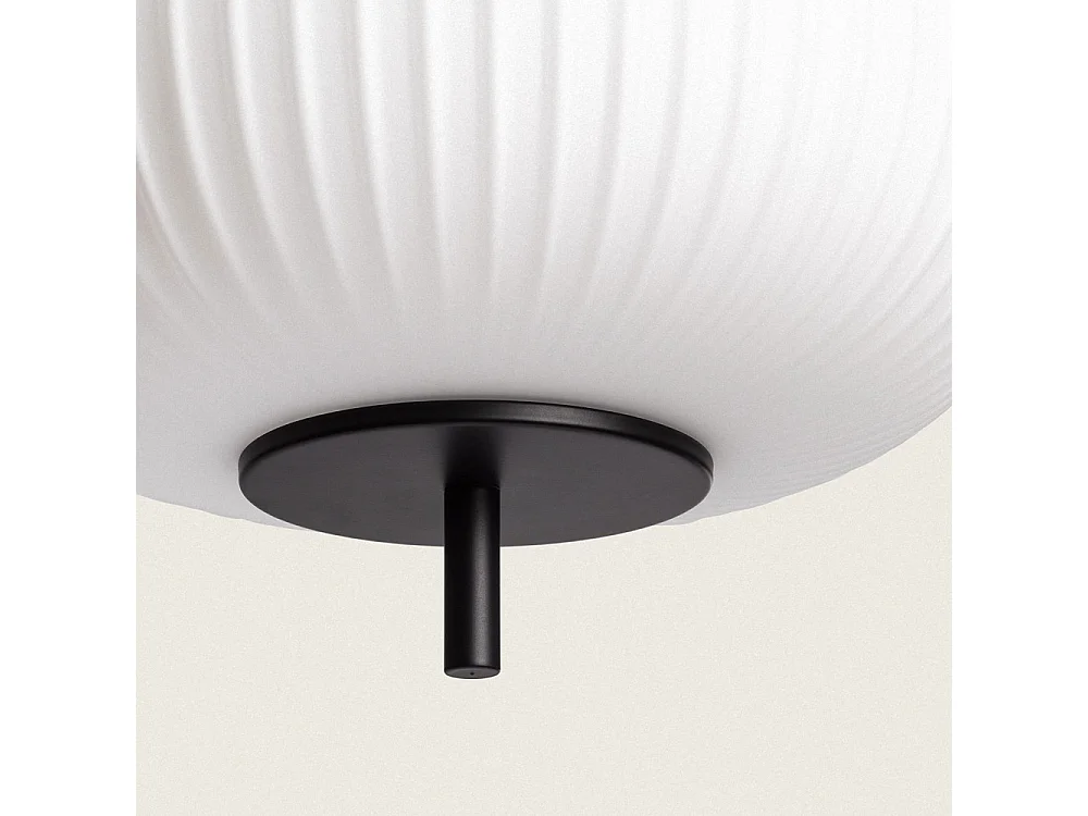 Vind - Suspension ronde en verre ø30cm - Blanc