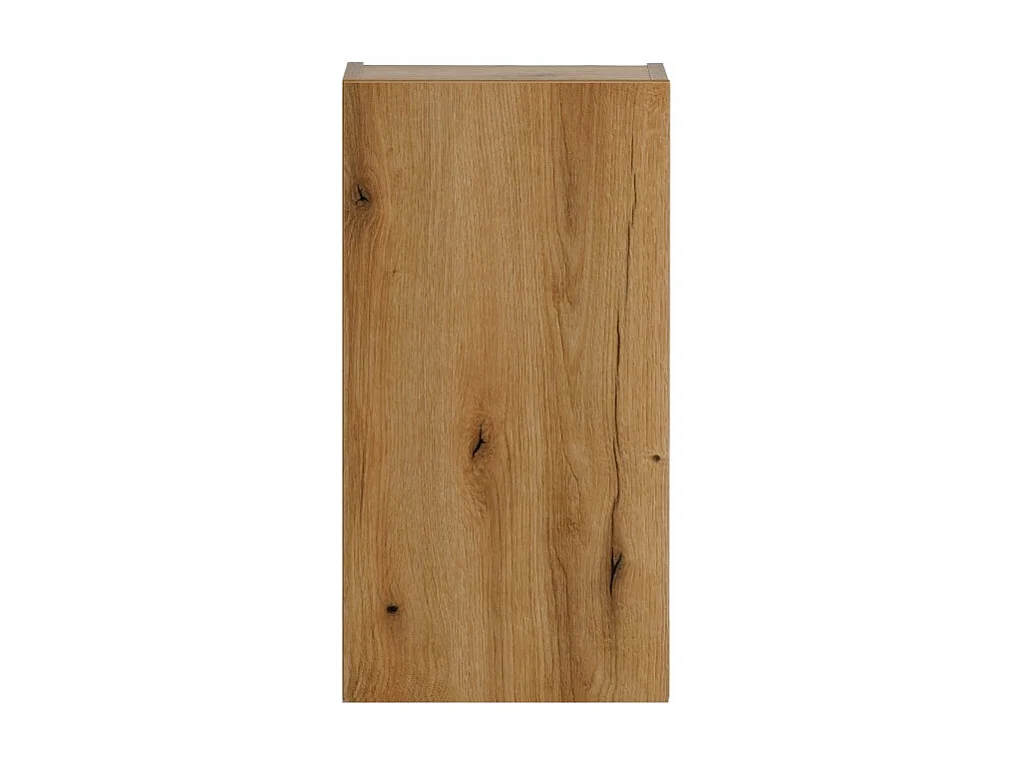 Mueble de almacenamiento para baño VANO – 1 puerta – Color roble – L30 × P57 × H18 cm – Para colgar