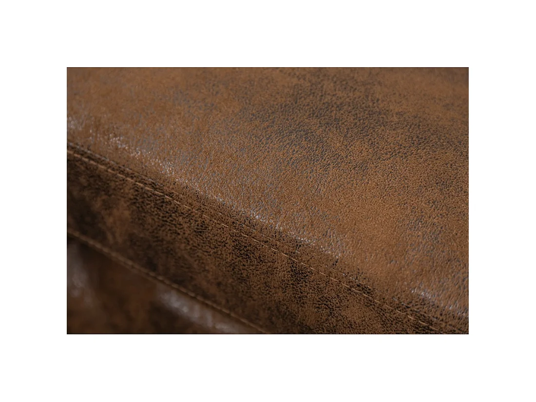 Canapé d'angle VELENA marron – Canapé baroque en microfibre avec structure en bois massif
