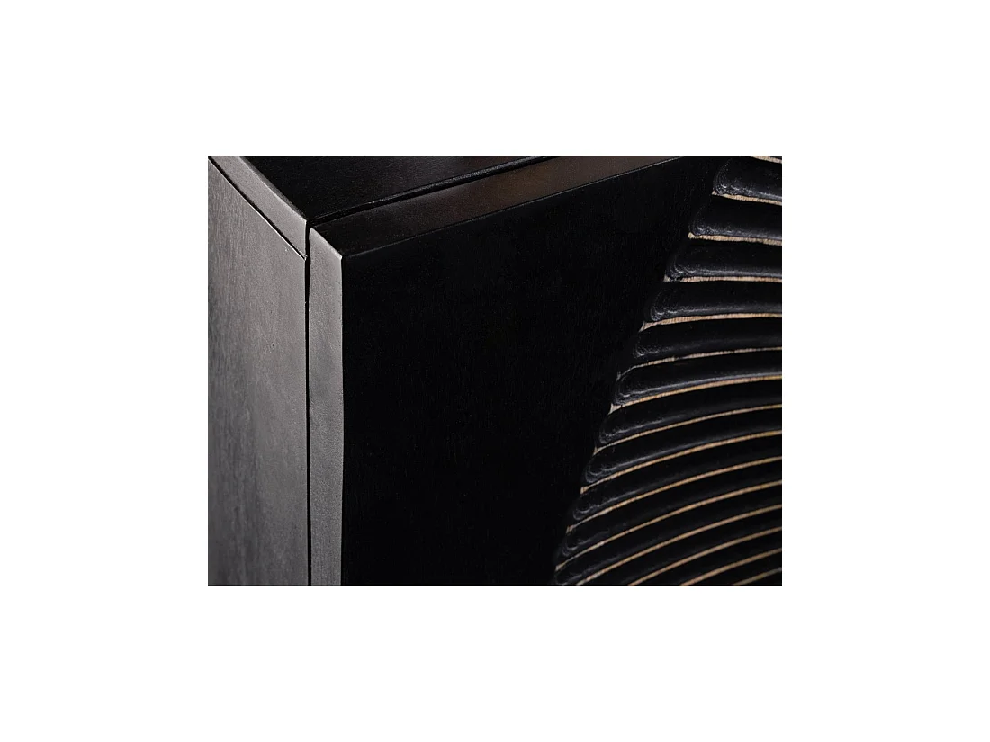 Buffet 140 cm 3 porte legno nero e dorato – Collezione SOLARIS