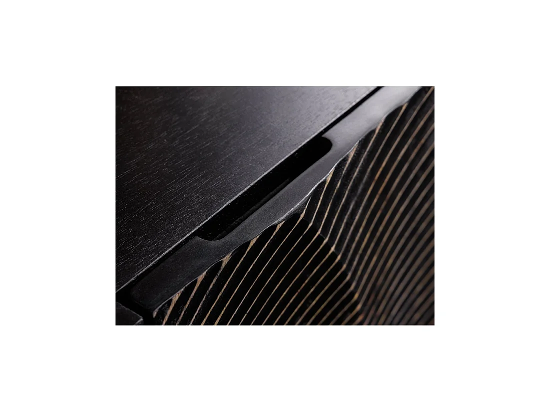 Buffet 140 cm 3 porte legno nero e dorato – Collezione SOLARIS