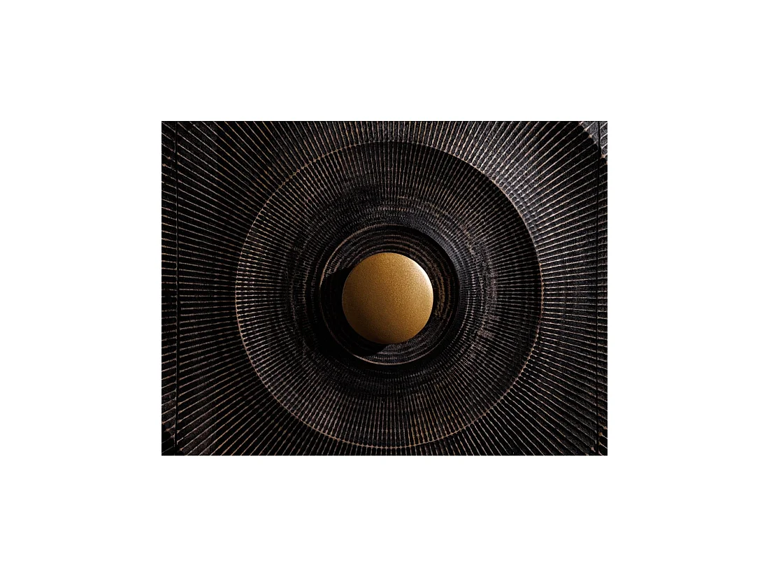 Buffet 140 cm 3 porte legno nero e dorato – Collezione SOLARIS