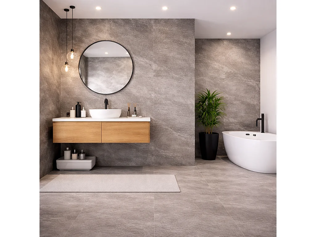 Revêtement mural effet pierre minérale PROTOCOLE HOME 120x50 cm - pack 8 plaques