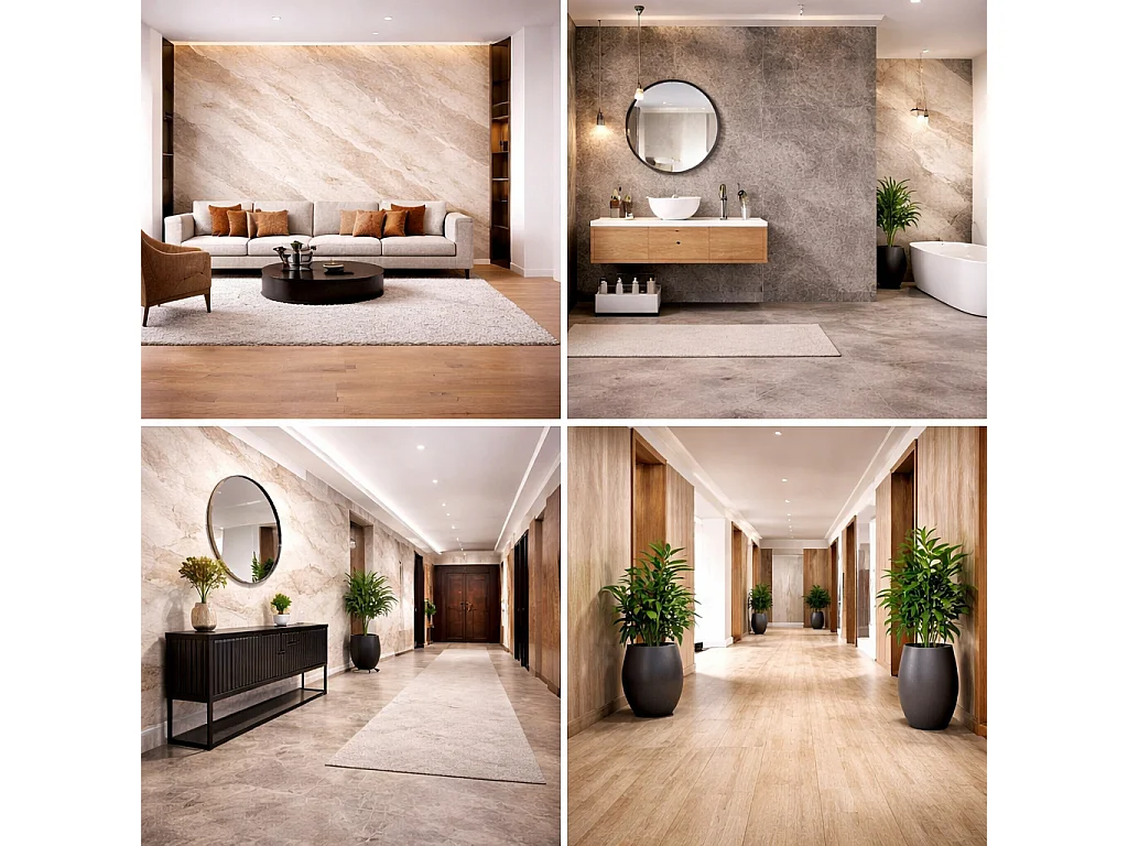 Revêtement mural effet pierre minérale PROTOCOLE HOME 120x50 cm - pack 8 plaques