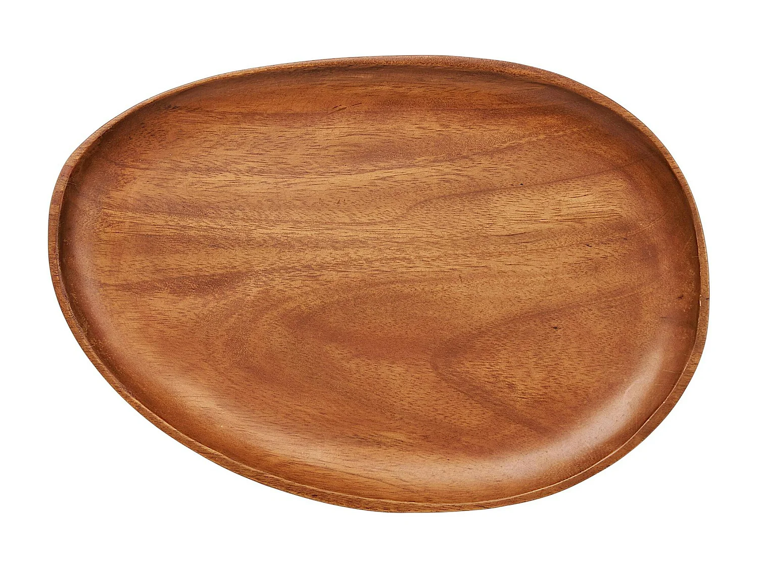 Plateau décoratif bois d'acacia forme organique