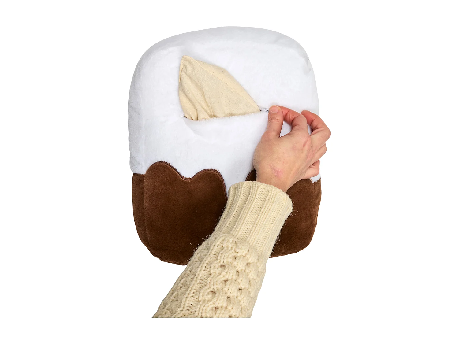 Peluche - THE CONCEPT FACTORY - Glace Kawaii - Micro Ondable - Blanc
