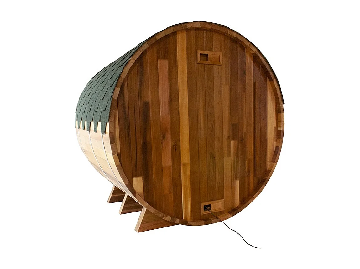 Sauna extérieur en Cèdre rouge Boreal® TRC - Tonneau Barrel 180 * 180