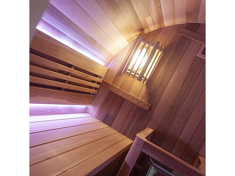 Sauna extérieur en Cèdre rouge Boreal® TRC - Tonneau Barrel 180 * 180