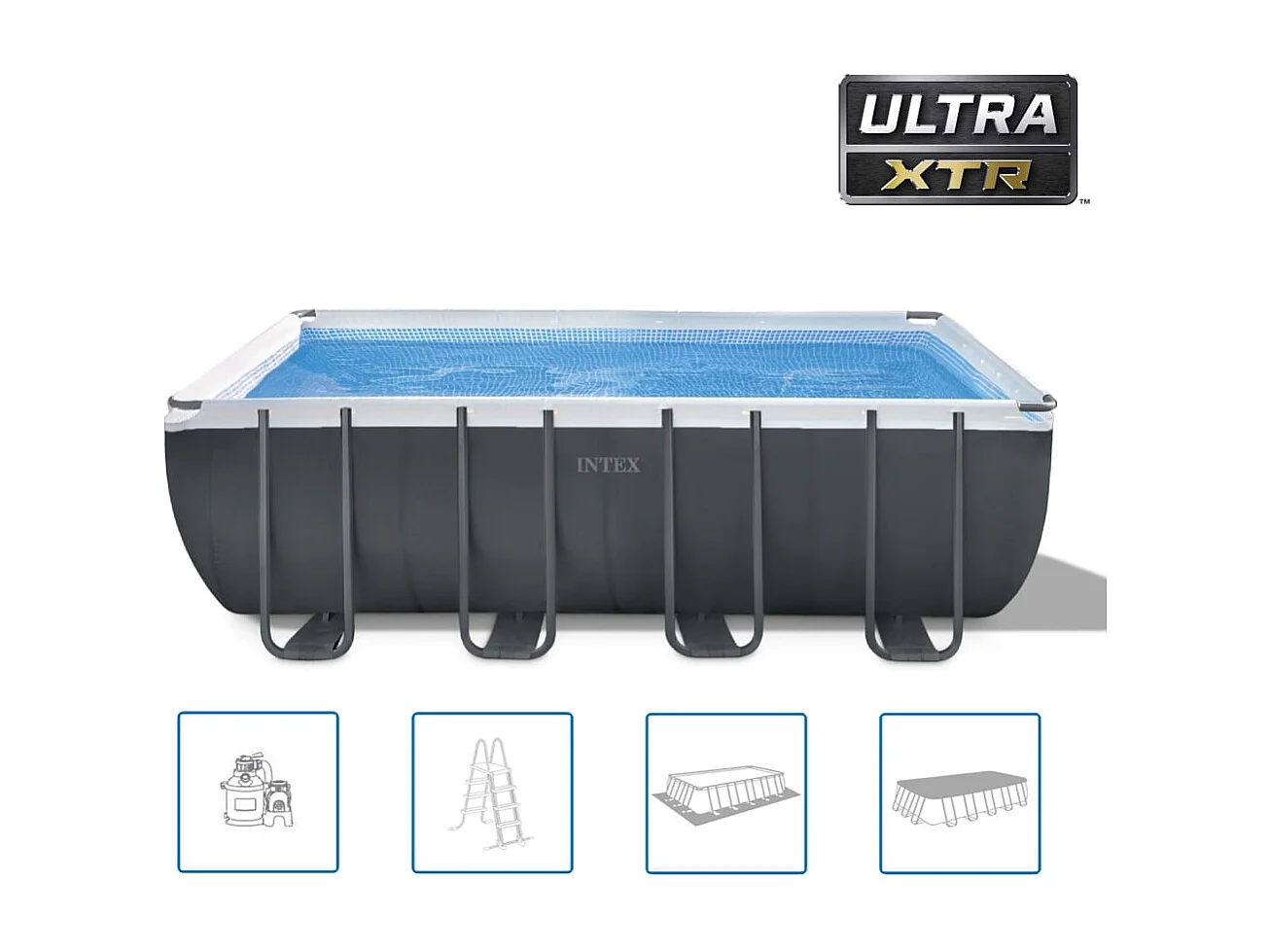 Piscine tubulaire rectangulaire Intex Ultra XTR 5,49 x 2,74 x 1,32 m