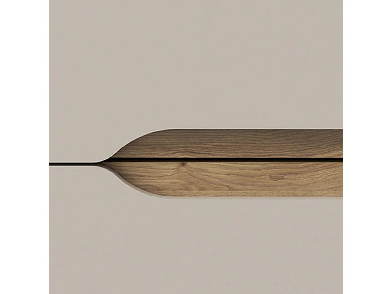 Table de chevet H. 44 cm 2 tiroirs décor chêne et sable mat - ROSALIE