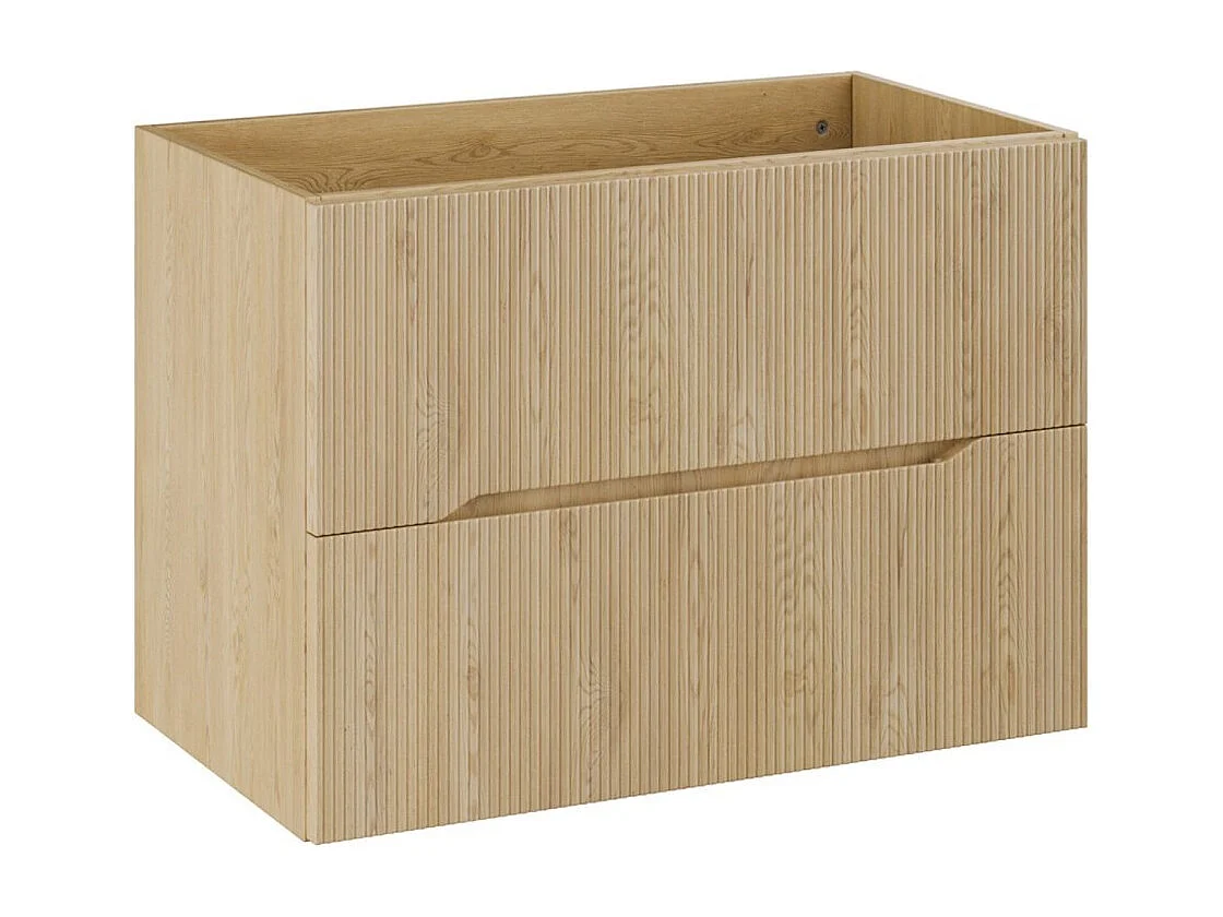 Ensemble de salle de bain suspendu NATURA 115cm : meuble sous vasque 80cm + plan pour vasque + colonne