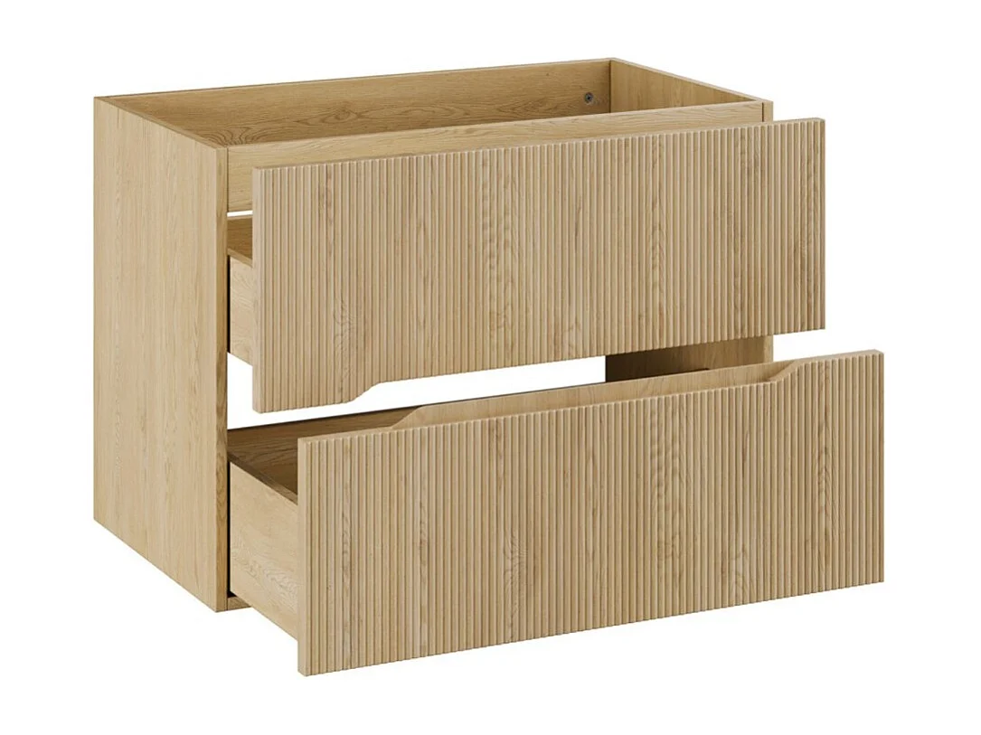 Ensemble de salle de bain suspendu NATURA 115cm : meuble sous vasque 80cm + plan pour vasque + colonne