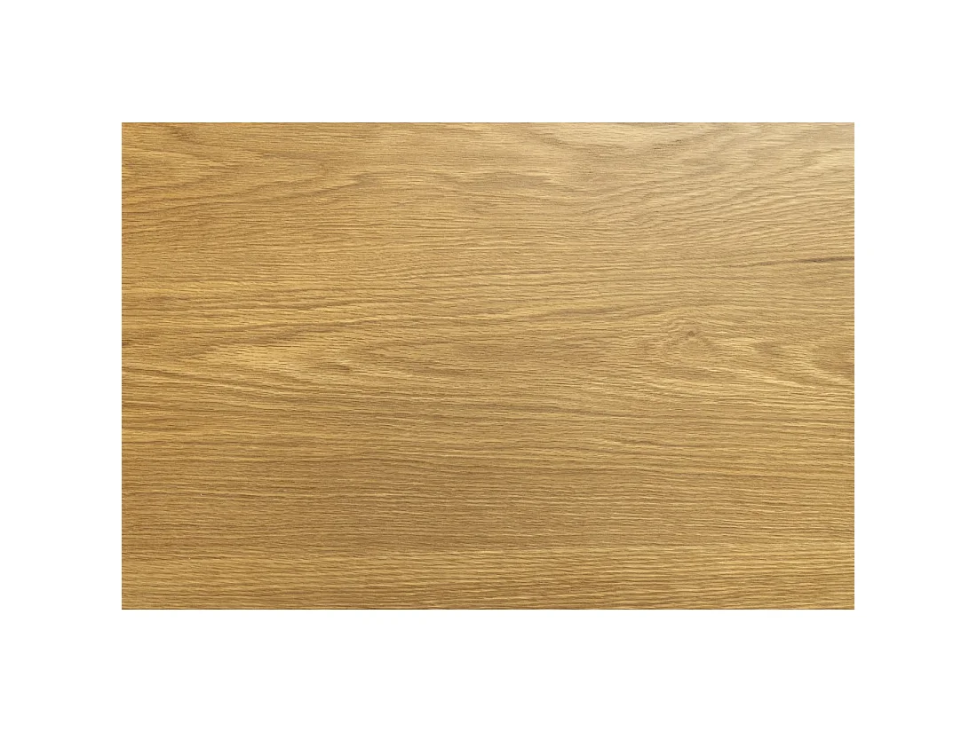 Eettafel RADIAM – MDF met licht notenhoutfineer en metaal – 200-320 cm – Uitschuifbaar