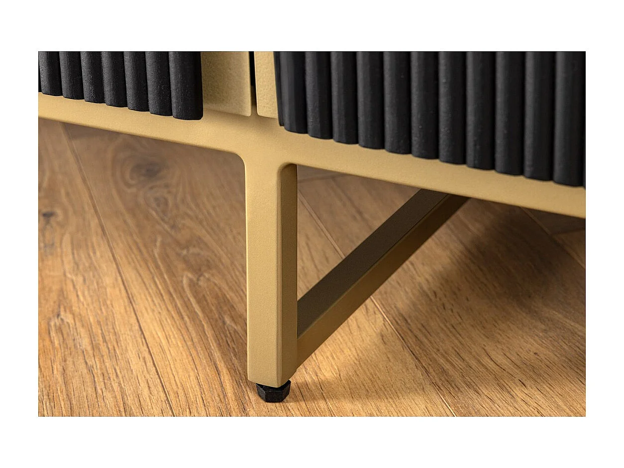 Buffet 160 cm 4 deuren zwart en goud - Collectie ORION