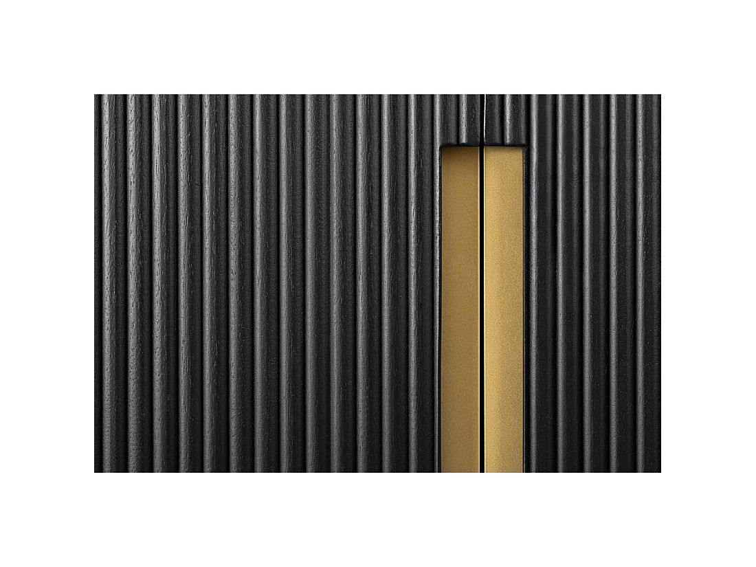 Buffet 160 cm 4 deuren zwart en goud - Collectie ORION