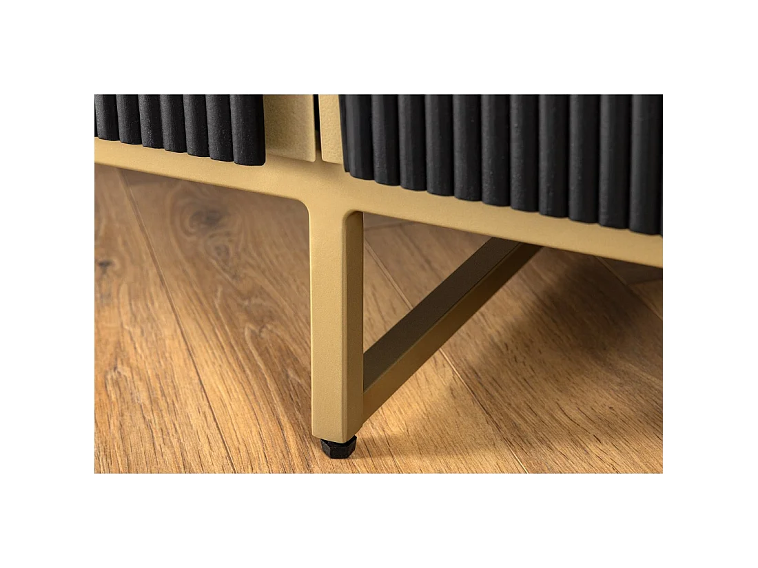 Buffet 160 cm 4 deuren zwart en goud - Collectie ORION