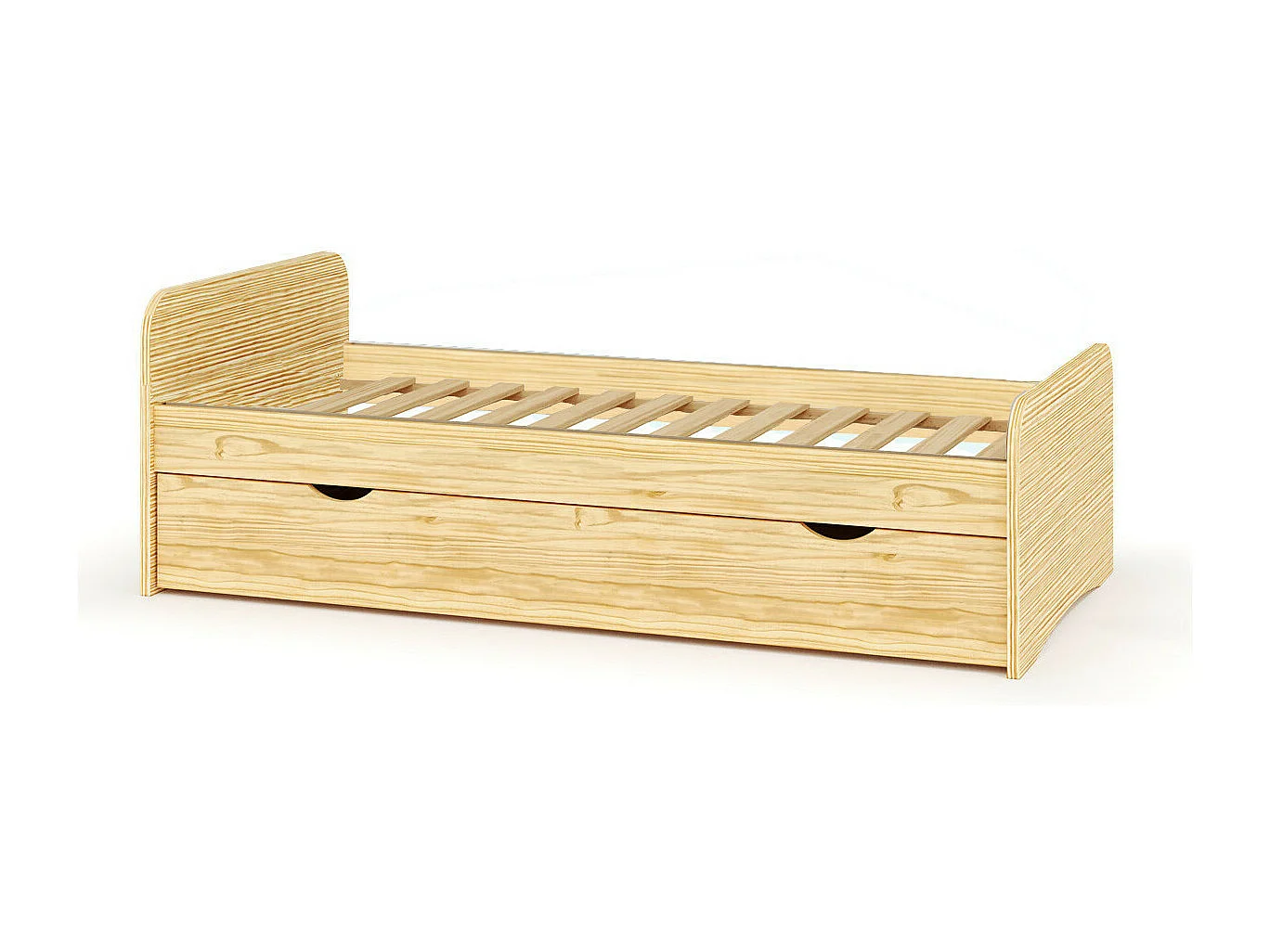 Lit gigogne 90x200 cm bois massif bois TALIA