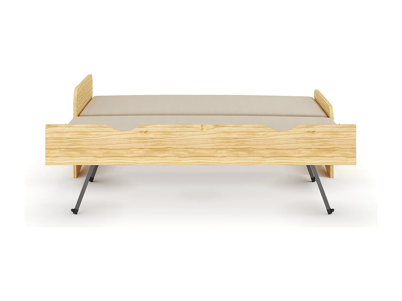 Lit gigogne 90x200 cm bois massif bois TALIA