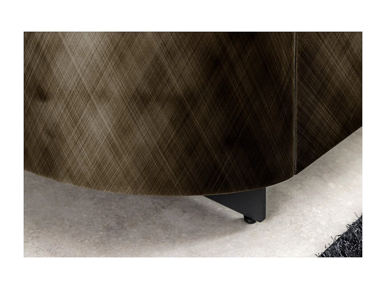 Buffet 150 cm 3 portes 1 tiroir bronze et marbre blanc – Collection MILANO