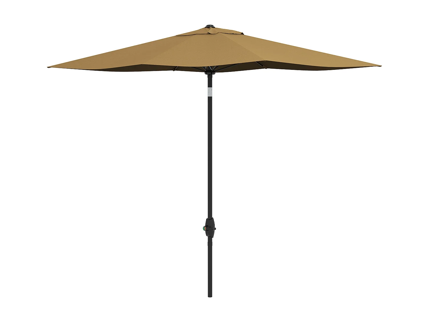 Ombrellone da giardino 3x2m con manovella e inclinazione caffè