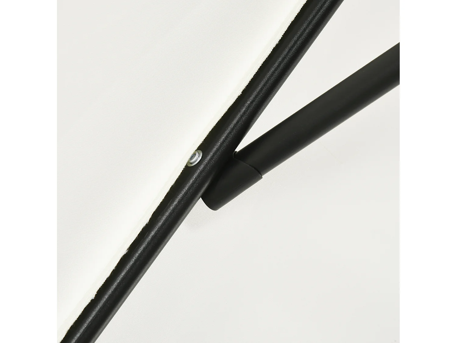 Ombrellone rettangolare 2x3 m pieghevole con manovella bianco crema