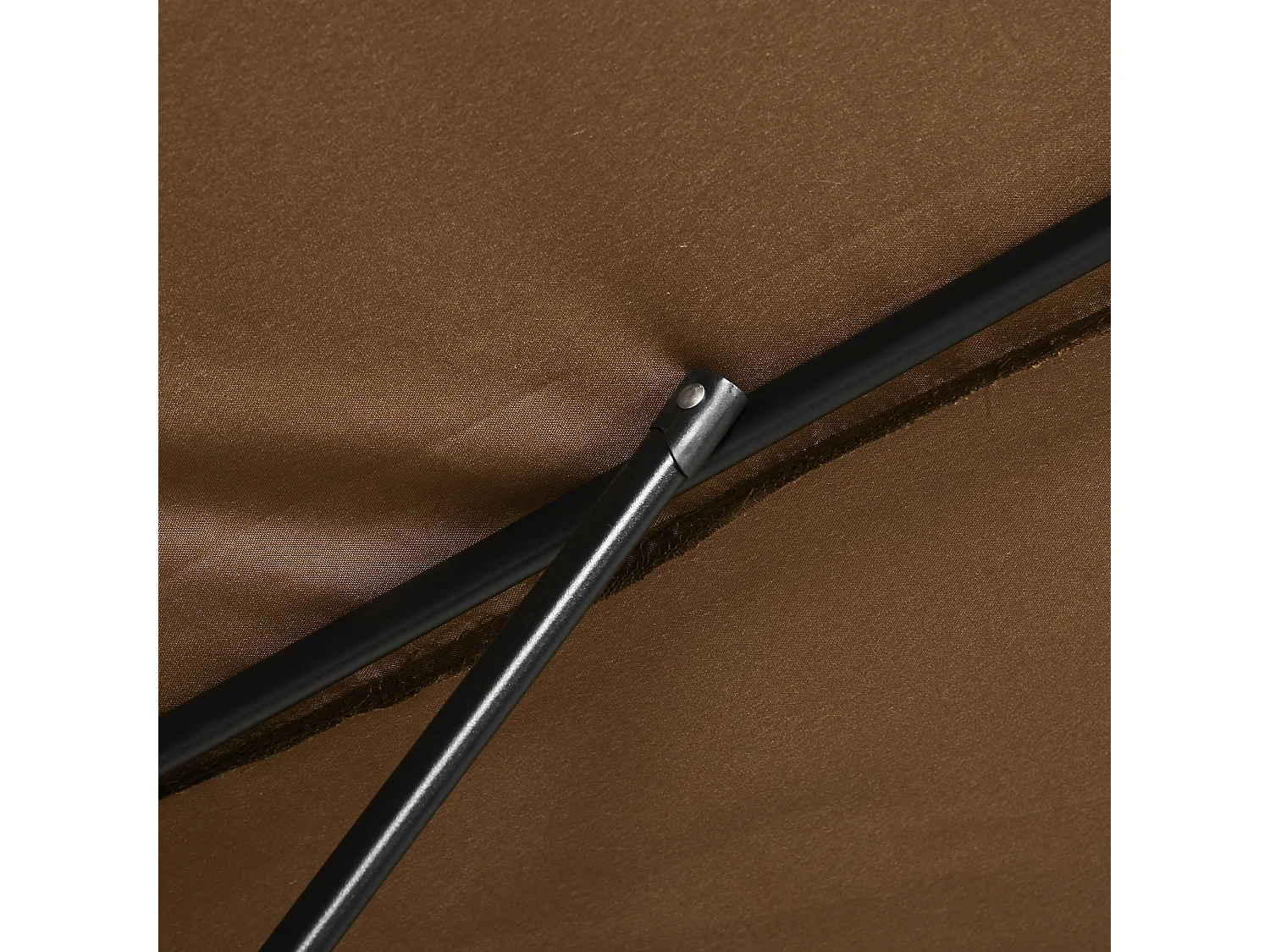 Ombrellone da giardino rettangolare con angolo inclinabile caffè