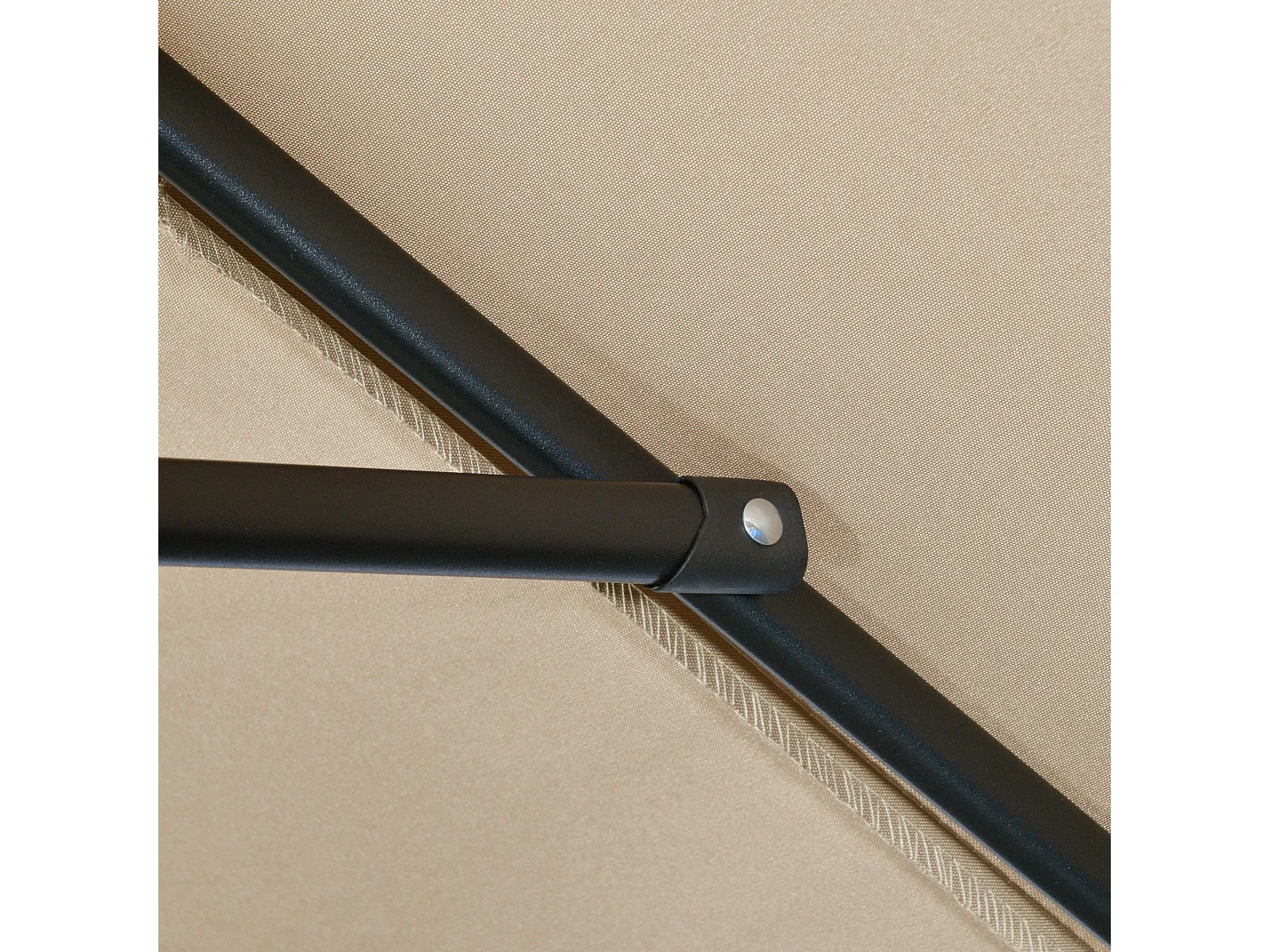 Ombrellone rettangolare 2x3 m pieghevole con manovella cachi