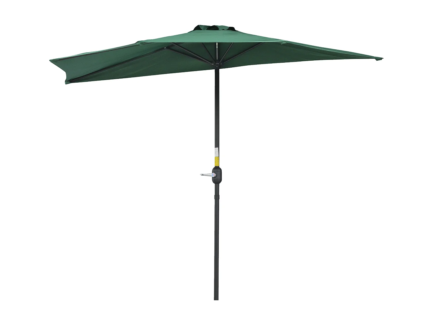 Ombrellone semicircolare con apertura a manovella 2.7x2.4 m