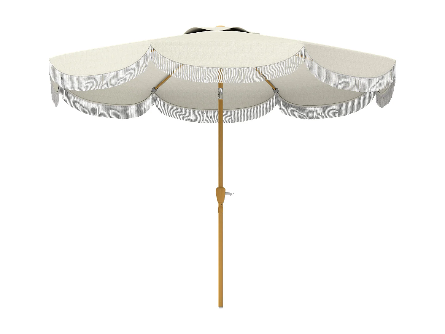 Ombrellone da giardino inclinabile in metallo e poliestere beige