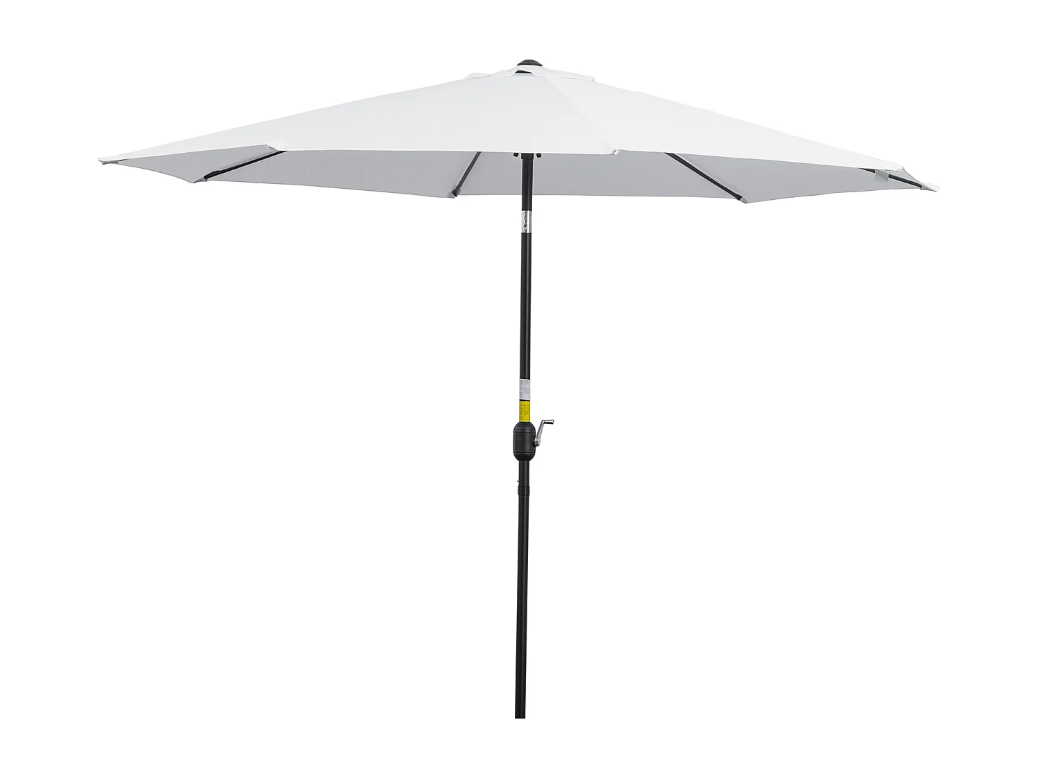 Ombrellone da giardino 3x2.5 m in metallo e poliestere bianco