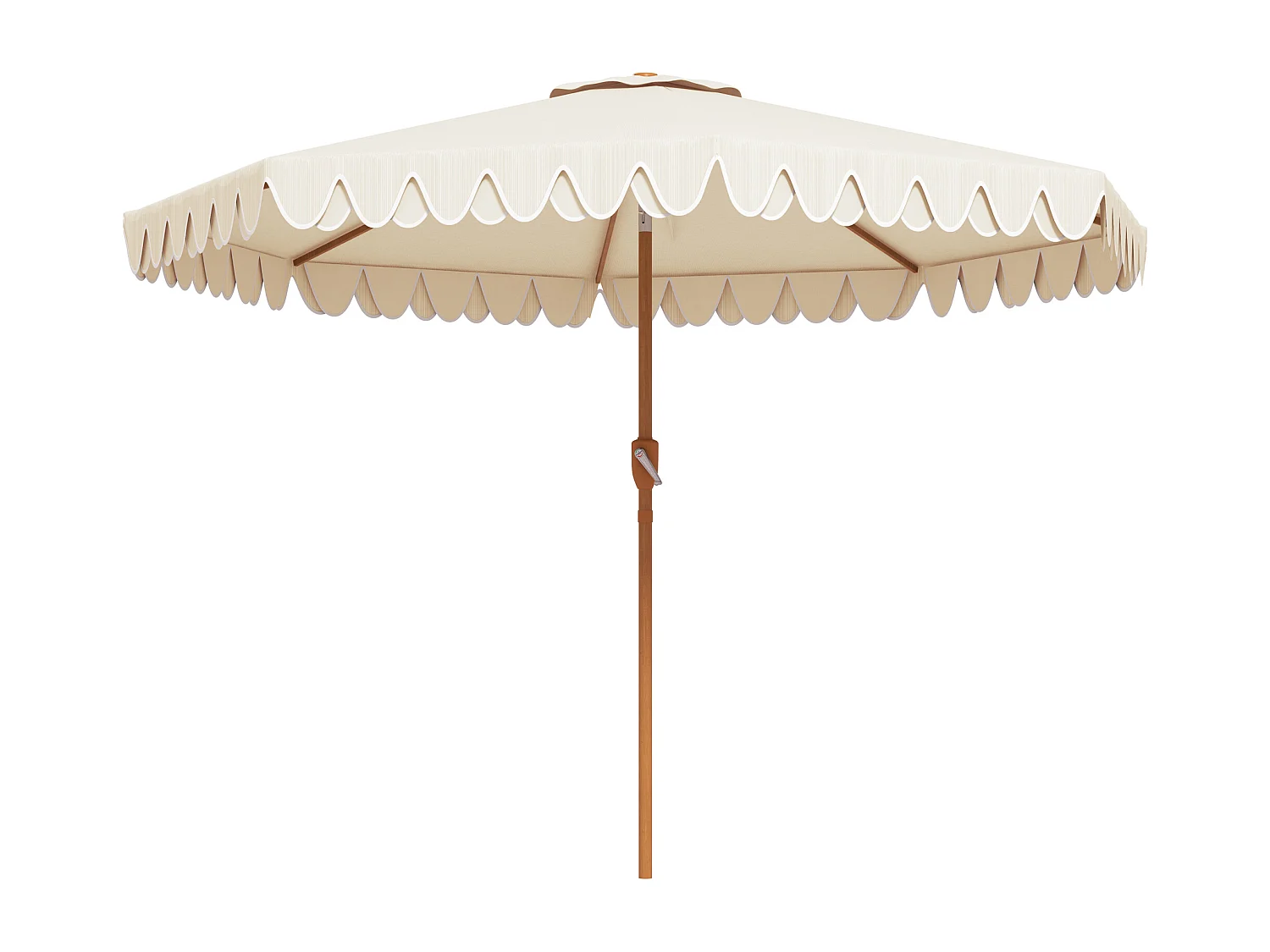 Ombrellone da giardino a manovella e inclinabile 2.7x2.4 m crema