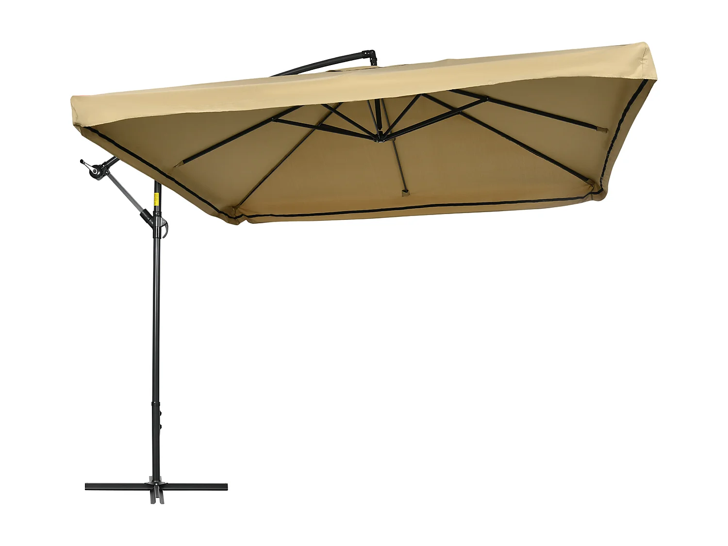 Ombrellone da giardino a braccio con zanzariera 3x3 metri beige