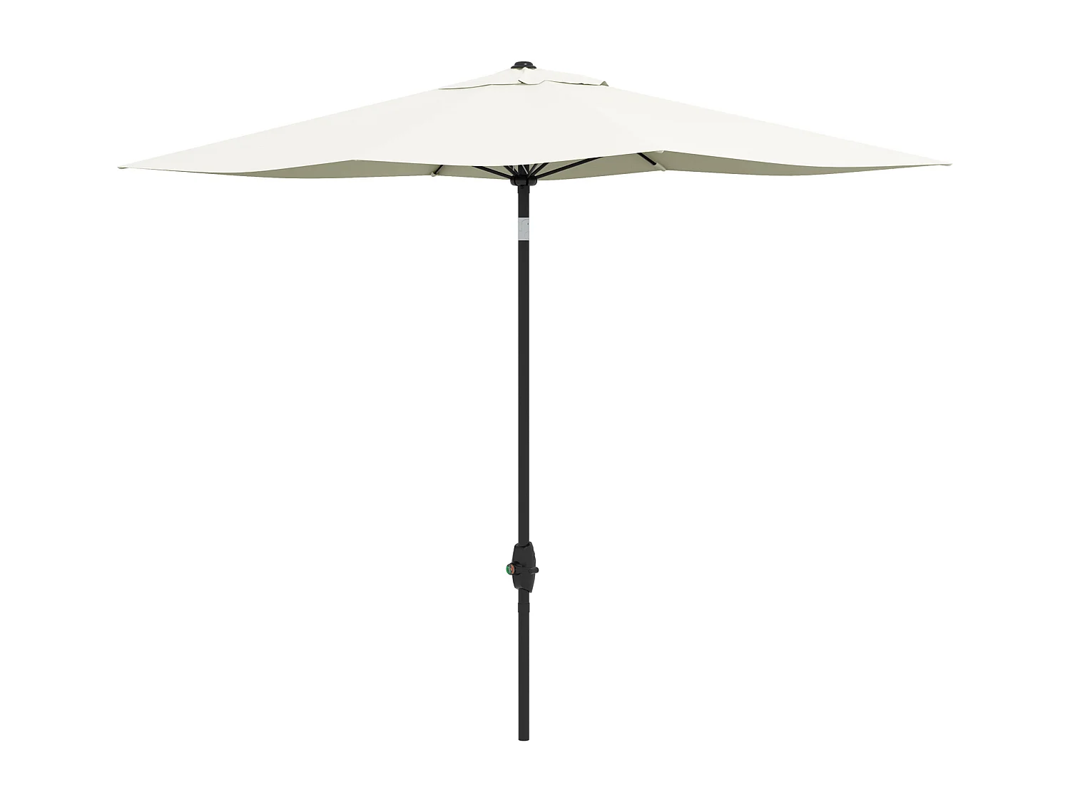 Ombrellone da giardino rettangolare 2x3m inclinabile beige