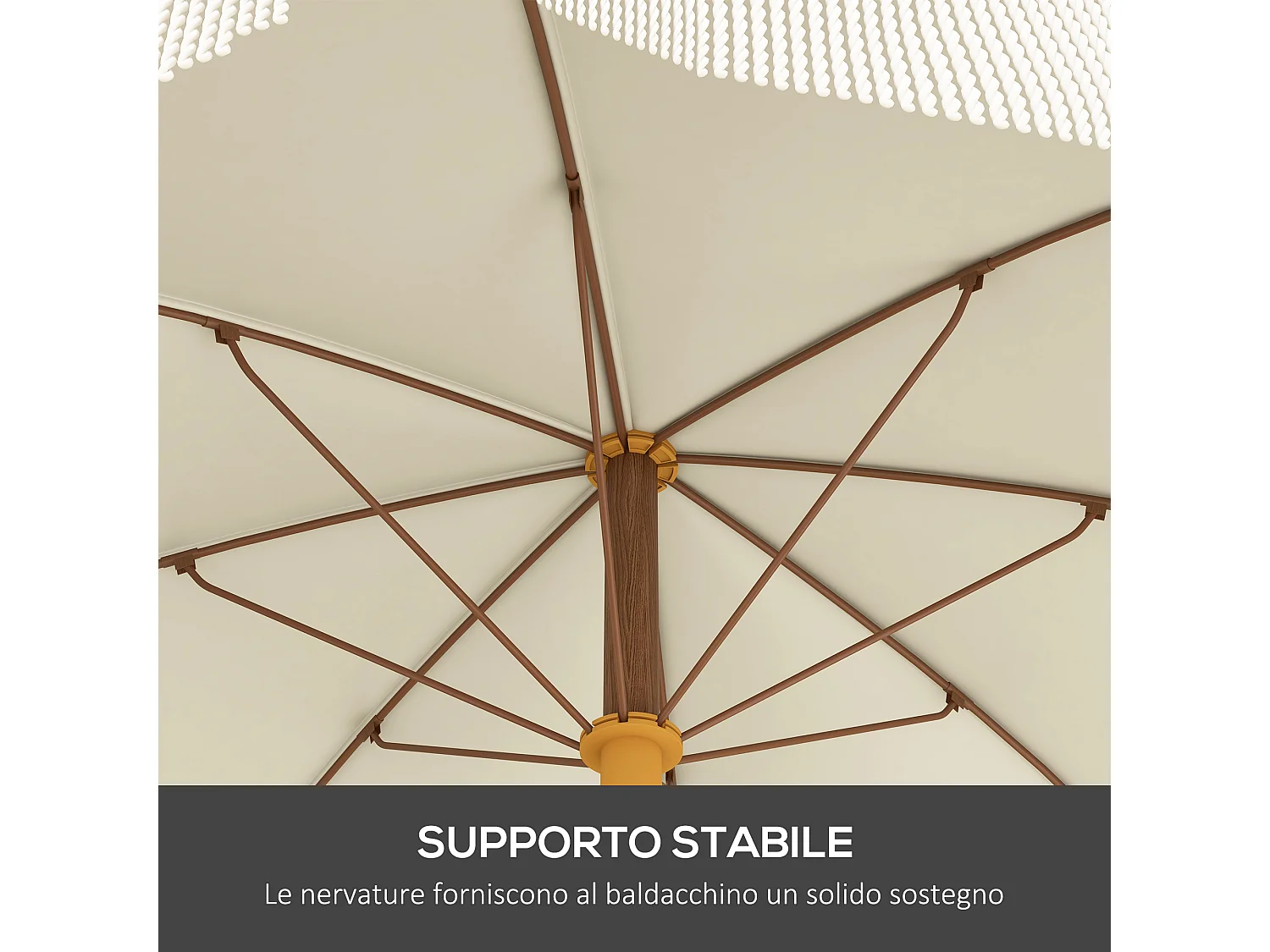 Ombrellone mare con protezione uv40+ e borsa di trasporto grigio