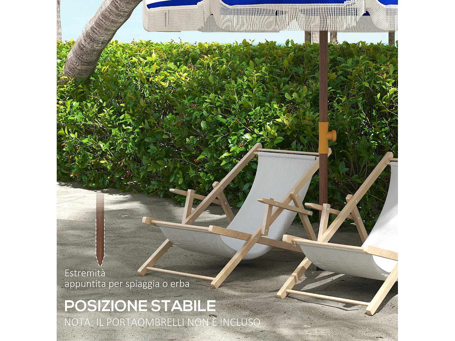 Ombrellone mare con protezione uv40+ e borsa di trasporto grigio