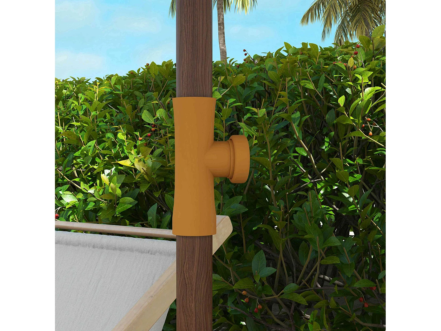 Ombrellone mare con protezione uv40+ e borsa di trasporto grigio