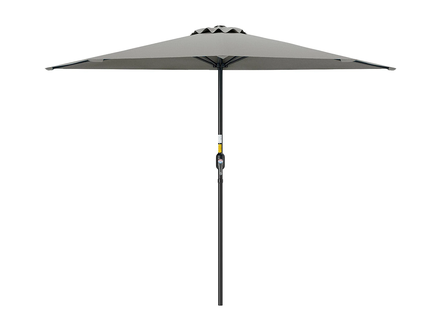 Ombrellone semicircolare con manovella grigio chiaro 2.7x2.4 m