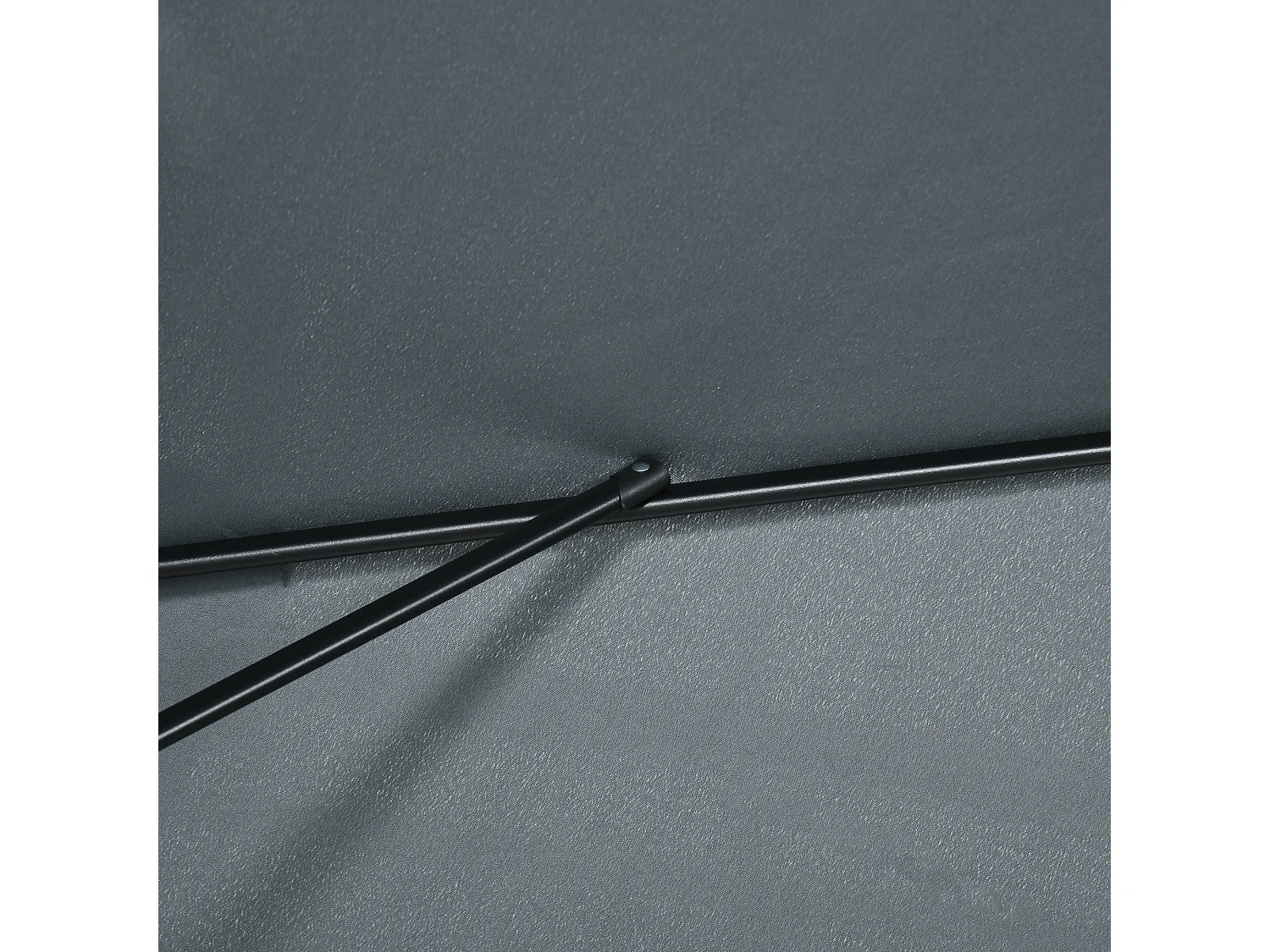 Ombrellone rettangolare 2x3 m pieghevole con manovella grigio scuro