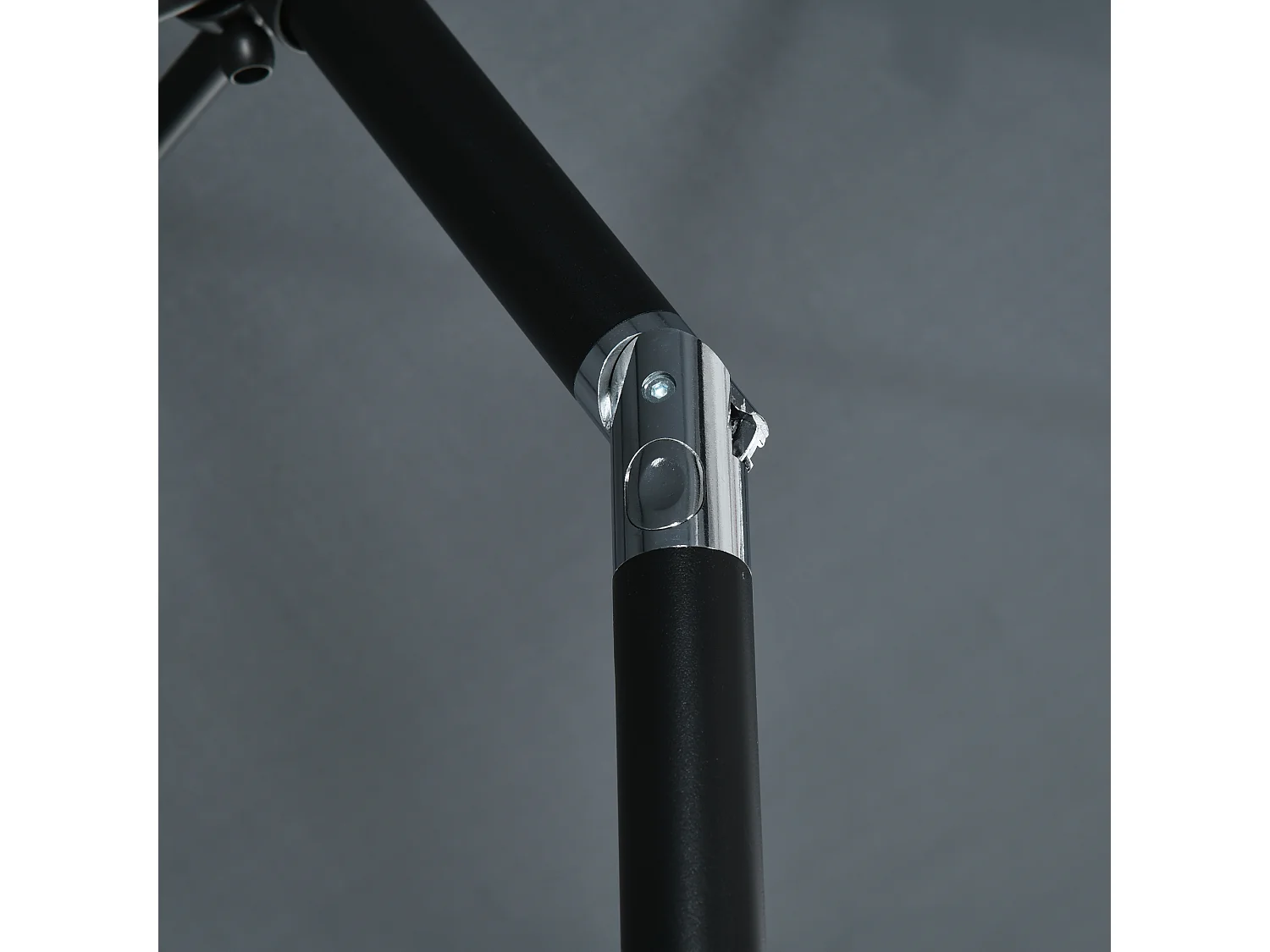 Ombrellone rettangolare 2x3 m pieghevole con manovella grigio scuro