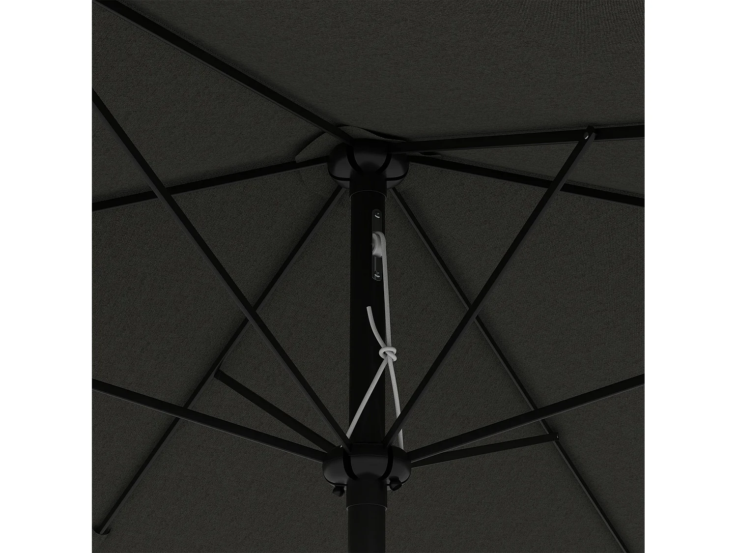 Ombrellone da giardino inclinabile con apertura manovella 2x3m grigio