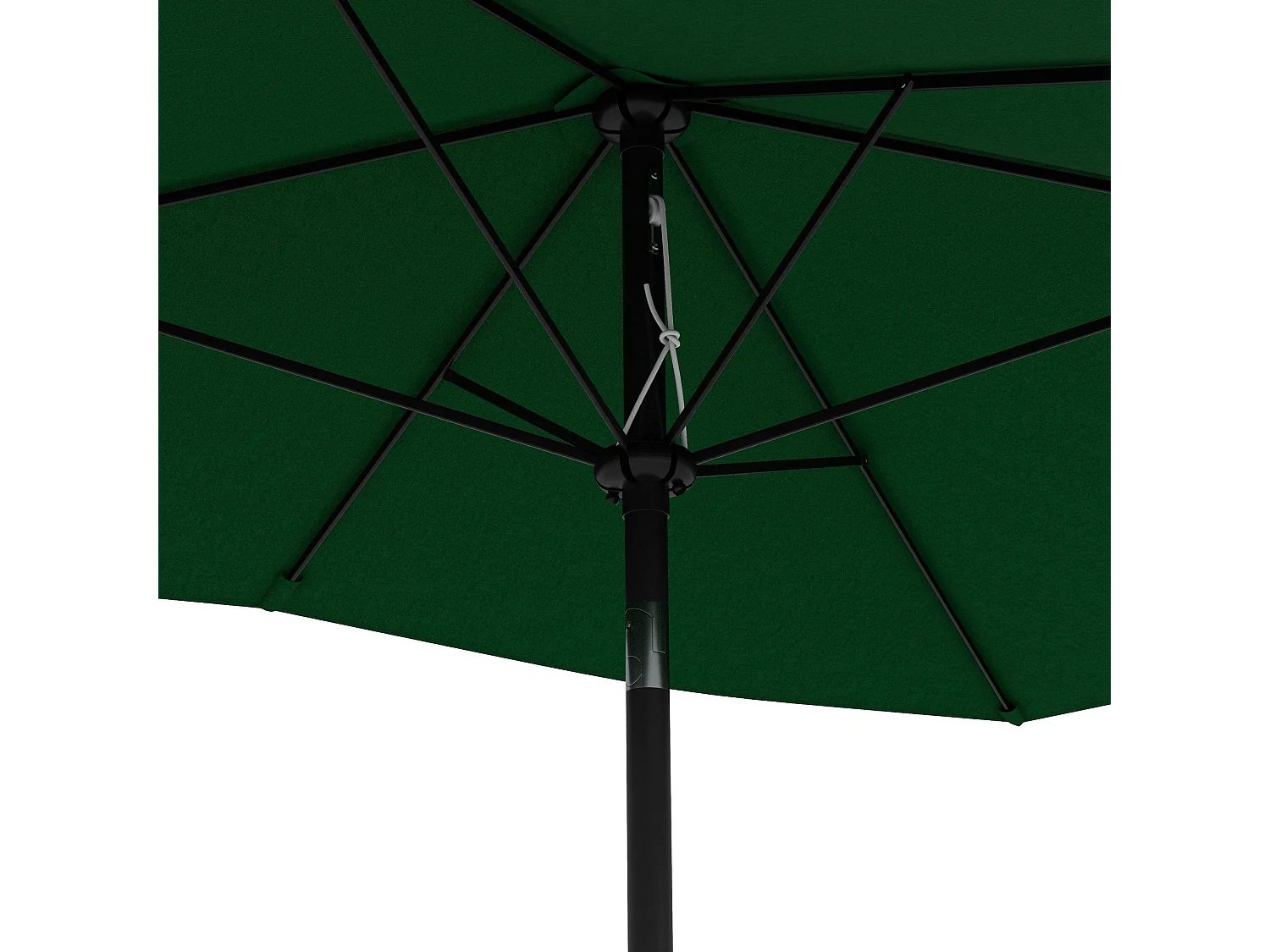 Ombrellone da giardino inclinabile con apertura manovella 2x3m verde