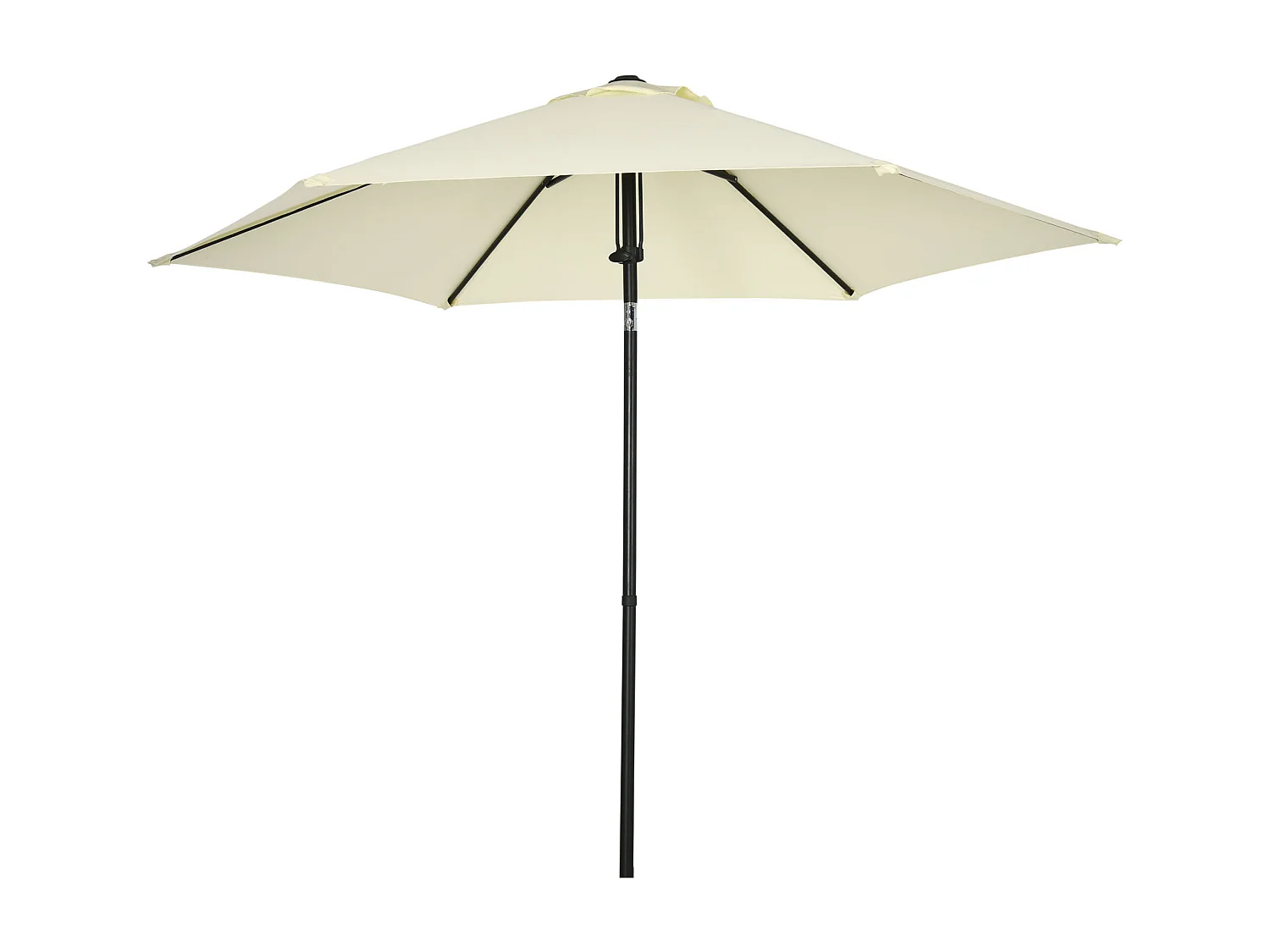 Ombrellone da giardino a 6 stecche tettuccio inclinabile 45°