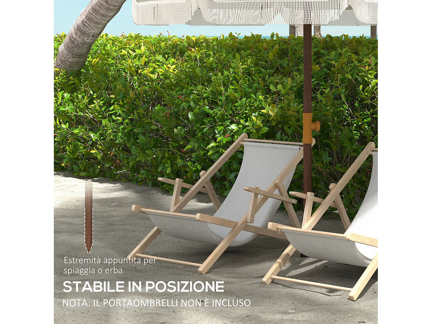 Ombrellone mare con protezione uv40+ e borsa di trasporto verde