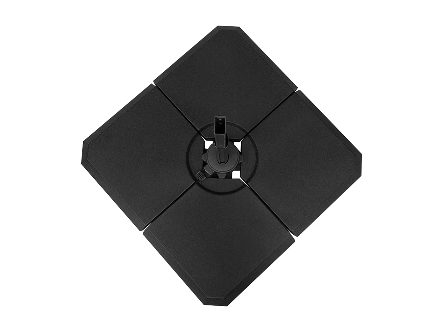 Base per ombrellone a braccio da 4 pezzi riempibile con acqua o sabbia