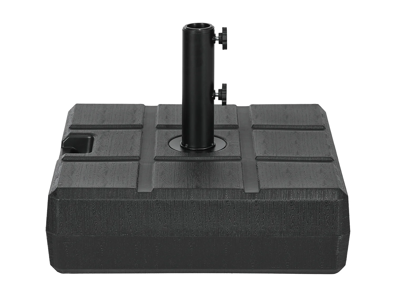 Base per ombrellone da giardino 3.5 m in hdpe e acciaio nero