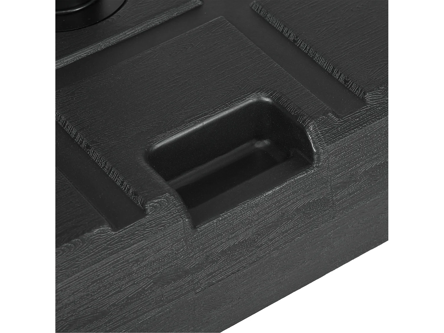 Base per ombrellone da giardino 3.5 m in hdpe e acciaio nero