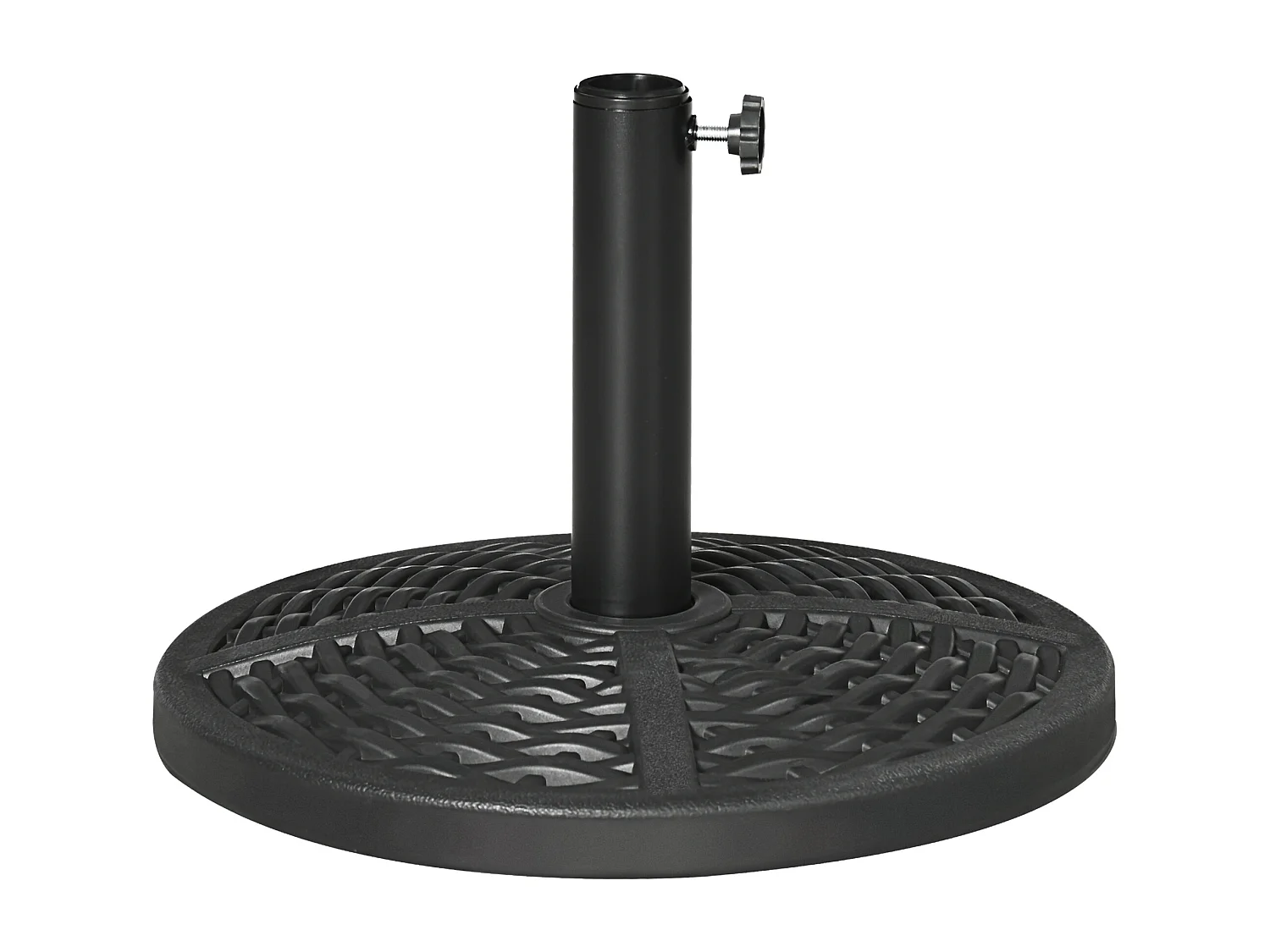 Base ombrellone da giardino effetto rattan ø45cm peso 9.5kg