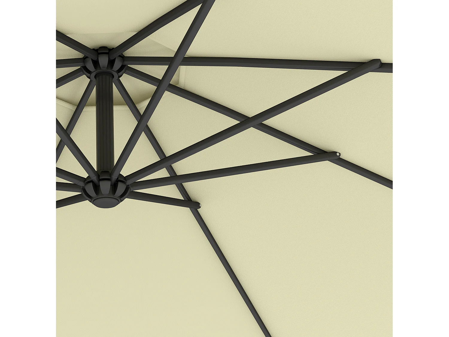 Ombrellone da giardino 3x2.5 m a braccio inclinabile beige